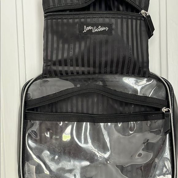 Victoria's Secret Black and Pink Hanging Toiletry Bag - Picture 8 of 9